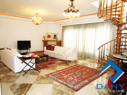 Residential Penthouse For Rent Furnished in Maadi Sarayat Great Cairo Egypt