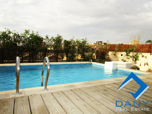 Residential Penthouse For Rent Semi Furnished in Maadi Sarayat Great Cairo Egypt
